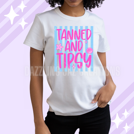 Summer Collection: Tanned and tipsy white t-shirt