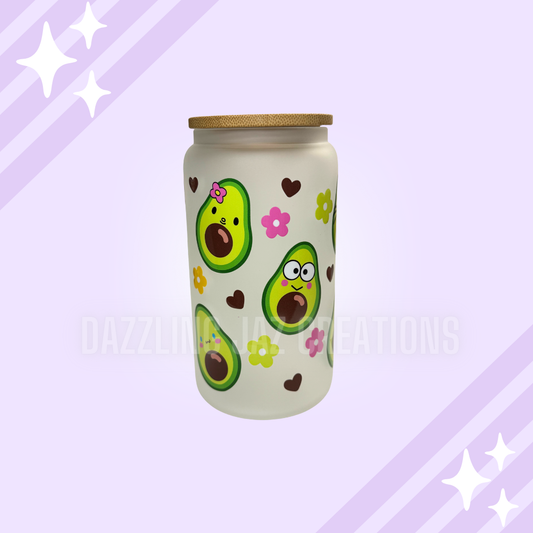 Avocado 16 oz libbey glass cup