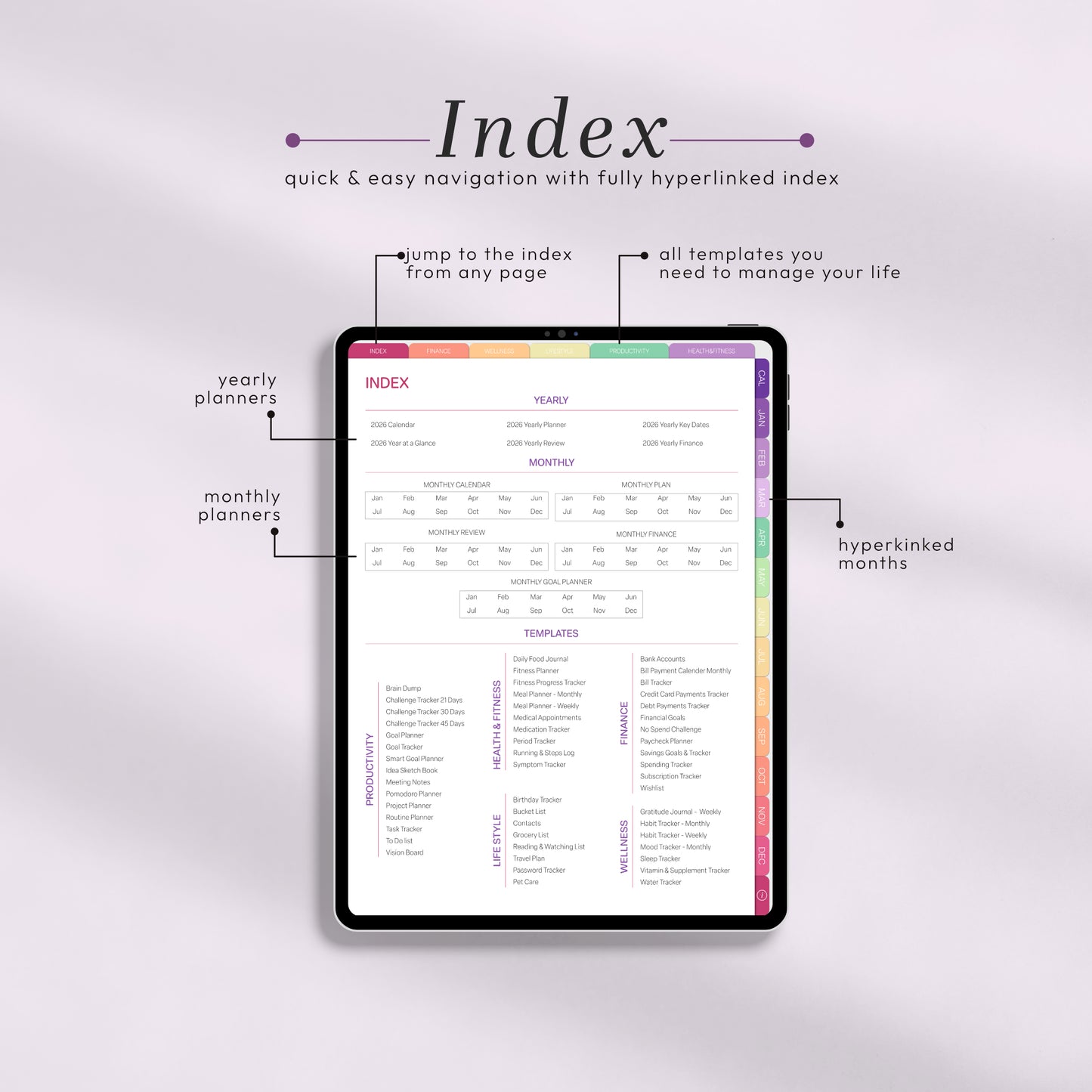 All-in-One 2026 Planner – Goals, Wellness, Finance & Productivity