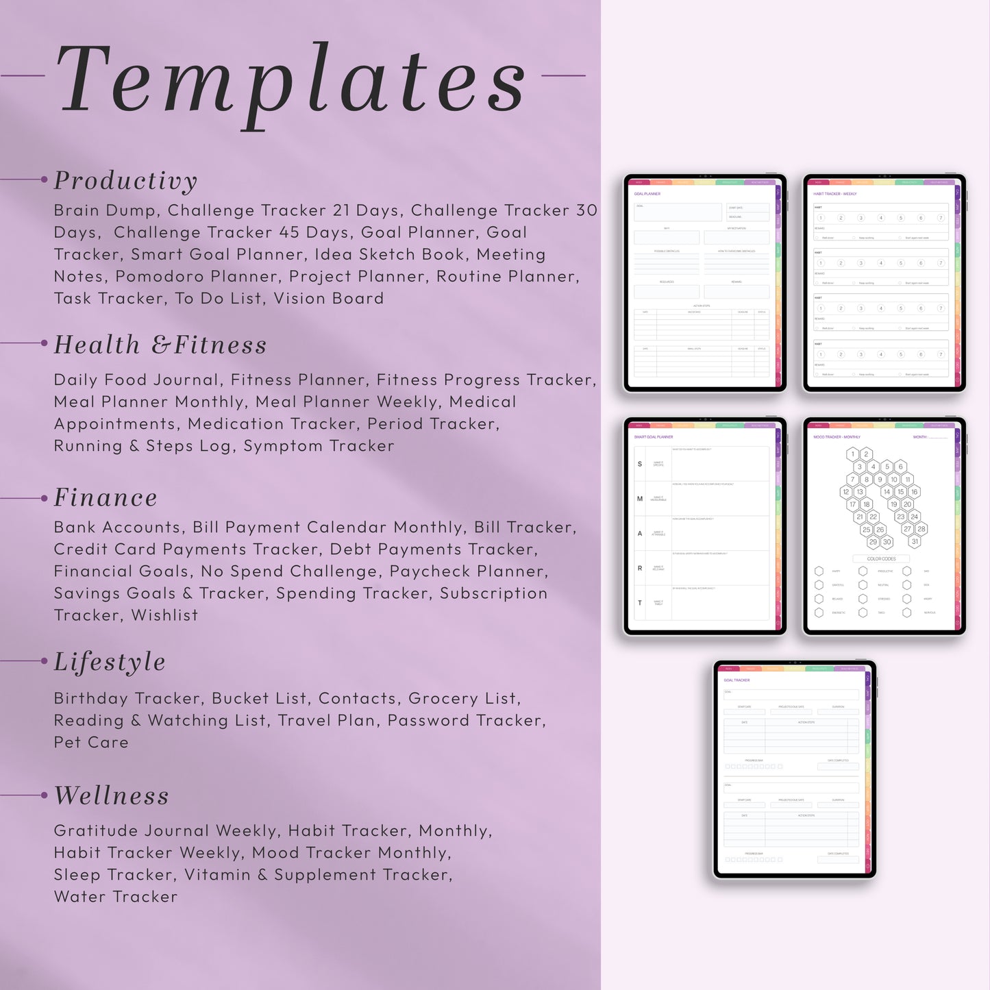 All-in-One 2026 Planner – Goals, Wellness, Finance & Productivity